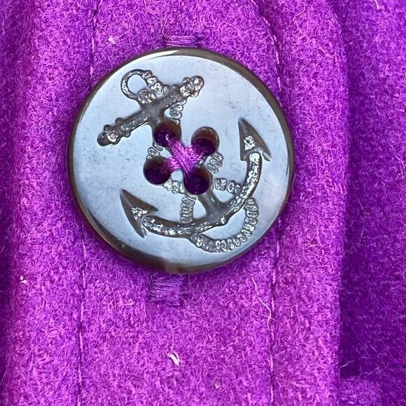 🧥Delia’s Purple Pea Coat Sz XS GUC! Mid Length. Lined. - Picture 7 of 9